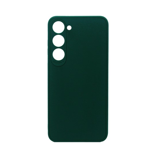 Capa de Silicone Macio com Moldura de Câmera para Samsung Galaxy S24 Plus Verde